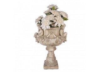 Béžový antik květináč v barokním stylu Baroque s andílky - 40*32*55 cm