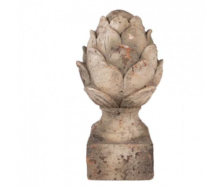 Béžovo-hnědá antik dekorace busta šiška - Ø 19*35 cm Clayre & Eef