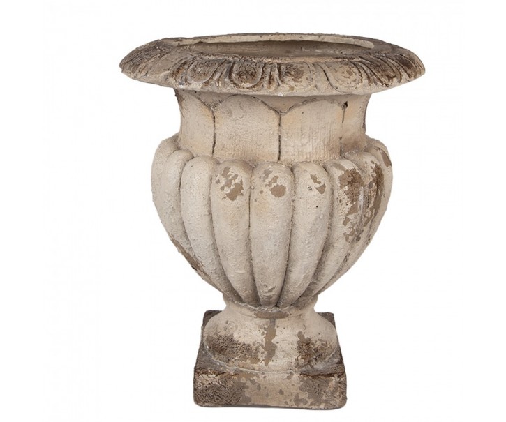 Béžový antik květináč v barokním stylu Baroque - Ø 30*35 cm Clayre & Eef
