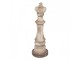 Béžovo-hnědá antik dekorace figurka šachový král - Ø 17*51 cm Clayre & Eef