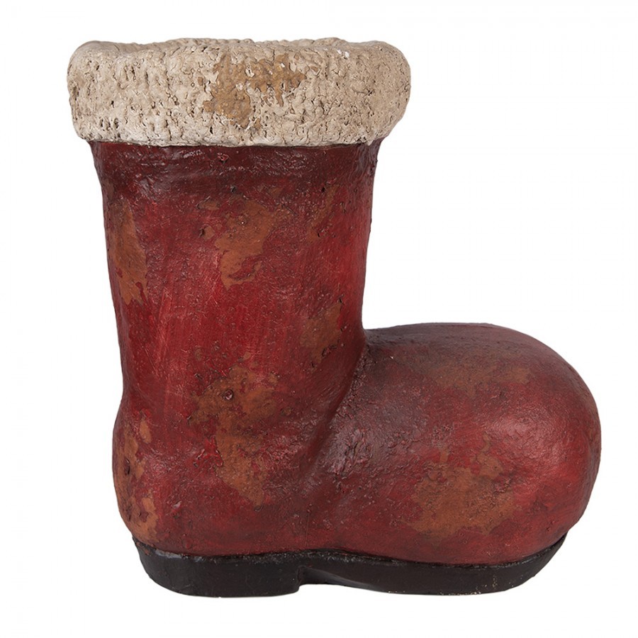 Vánoční dekorace santovo červená bota - 28*18*30 cm