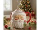 Keramický hrnek Santa Claus s červenou čepicí - 16*12*11 cm / 550ml Clayre & Eef