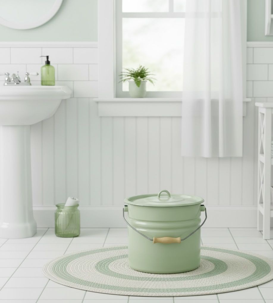 Zelený smaltovaný kbelík s víkem Emil´s Enamel Green - Ø 28*27 cm / 12L Strömshaga Zelený smaltovaný kbelík s víkem Emil´s Enamel Green - Ø 28*27 cm / 12L Strömshaga