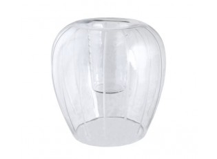 Transparentní skleněný svícen na čajové svíčky Otto clear - Ø 17*17 cm