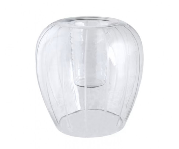 Transparentní skleněný svícen na čajové svíčky Otto clear - Ø 17*17 cm Strömshaga