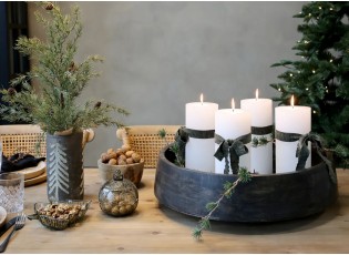 Dřevěný servýrovací podnos z mangového dřeva Tours - Ø55 * 15