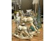 Bílo - šedá antik vánoční dekorace houpací koník - 21*5*18 cm Clayre & Eef