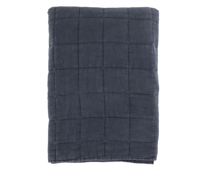 Tmavě šedý přehoz s opraným vzhledem Aix Vintage Quilt - 240*240 cm Chic Antique