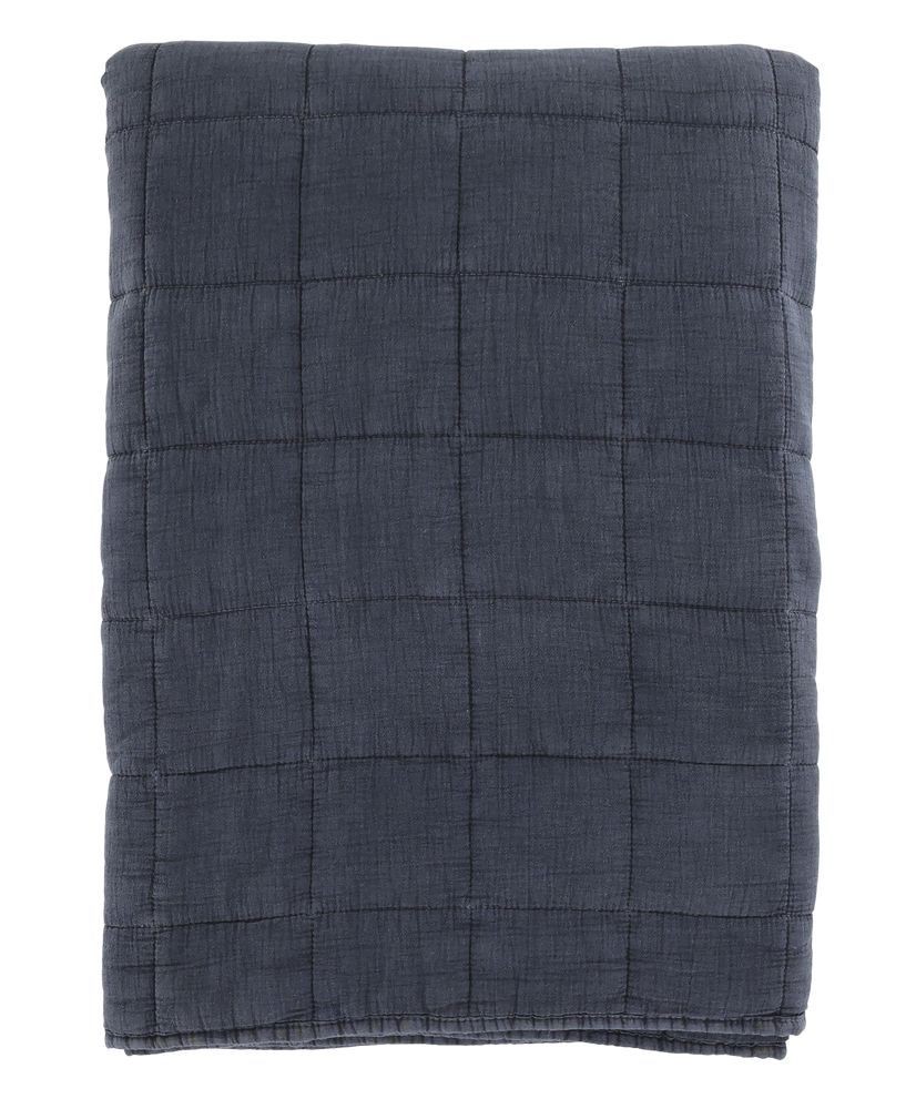 Tmavě šedý přehoz s opraným vzhledem Aix Vintage Quilt - 240*240 cm