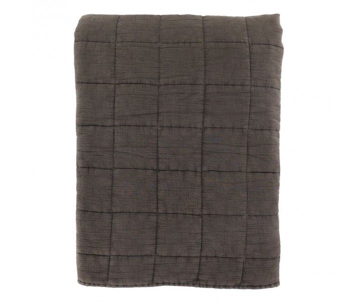 Mocca přehoz s opraným vzhledem Aix Vintage Quilt - 240*240 cm Chic Antique