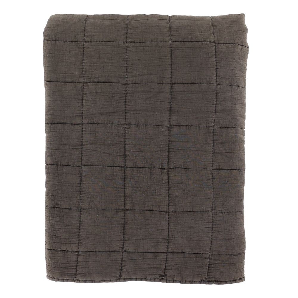 Mocca přehoz s opraným vzhledem Aix Vintage Quilt - 240*240 cm