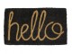 Černá ručně vyrobená rohožka z kokosových vláken Hello - 75*45*4cm Mars & More 