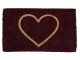 Vínová ručně vyrobená rohožka z kokosových vláken srdce - 75*45*4cm Mars & More 