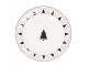 Bílo-černý porcelánový dezertní talířek se stromky X-Mas Tree - Ø 20*1,5 cm Housevitamin