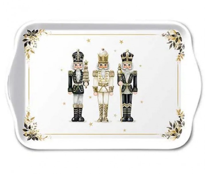 Bílý melaminový tácek s louskáčky Royal Nutcrackers - 13*21 cm Ostatní