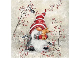 Ubrousky se skřítkem a králíčkem Dwarf Hug - 33*33 cm (20ks)