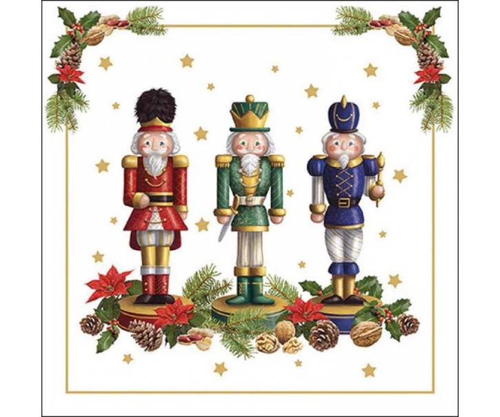 Ubrousky s louskáčky Bearded Nutcrackers - 33*33 cm (20ks) Ostatní