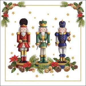 Ubrousky s louskáčky Bearded Nutcrackers - 33*33 cm (20ks)