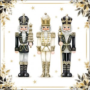Ubrousky s Louskáčky Royal Nutcrackers - 33*33 cm (20ks)