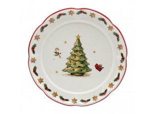 Keramický jídelní talíř se stromkem Chrissie - Ø 28*3 cm