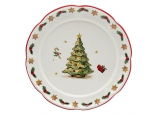 Keramický dezertní talířek se stromkem Chrissie - Ø 20,5*2 cm