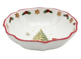 Keramická miska se stromkem a vlnitým okrajem Chrissie - Ø 15*5 cm