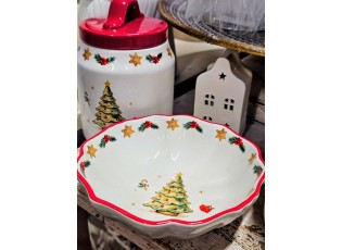 Keramická miska se stromkem a vlnitým okrajem Chrissie - Ø 15*5 cm