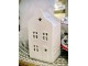 Krémový antik porcelánový domek na svíčku House Ivory - 5*4*10 cm Exner