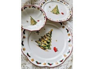 Keramický jídelní talíř se stromkem Chrissie - Ø 28*3 cm
