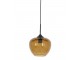 Hnědé skleněné závěsné světlo Mayson brown and black - Ø 23*18 cm/E27/40W Light & Living