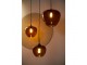 Hnědé skleněné závěsné světlo Mayson brown and black - Ø 23*18 cm/E27/40W Light & Living