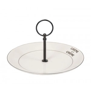 Krémový porcelánový etažér talíř Crème de la Crème - Ø 20*12 cm