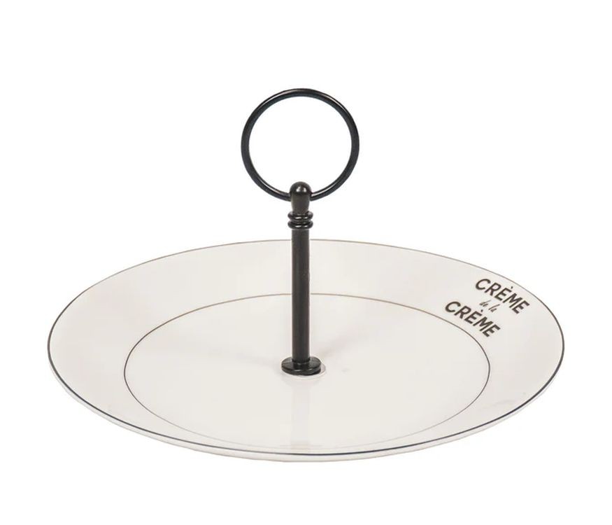 Krémový porcelánový etažér talíř Crème de la Crème - Ø 20*12 cm