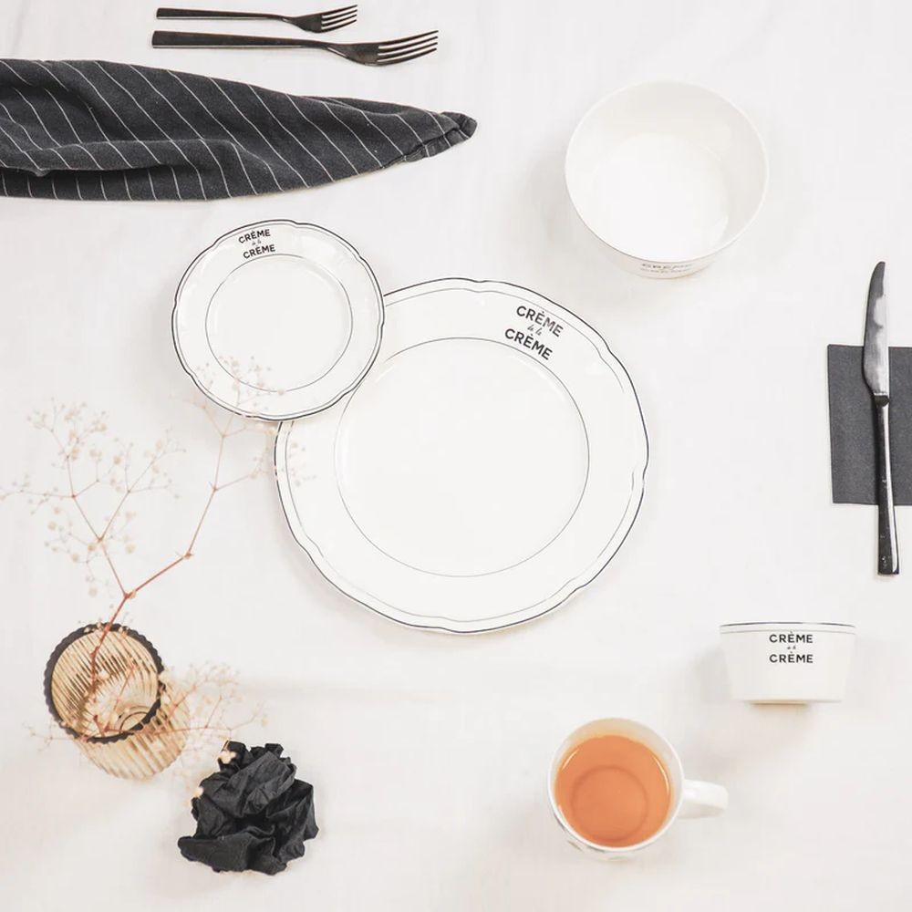 Krémový porcelánový jídelní talíř Crème de la Crème - Ø 26*1,5 cm