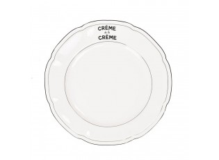 Krémový porcelánový jídelní talíř Crème de la Crème - Ø 26*1,5 cm
