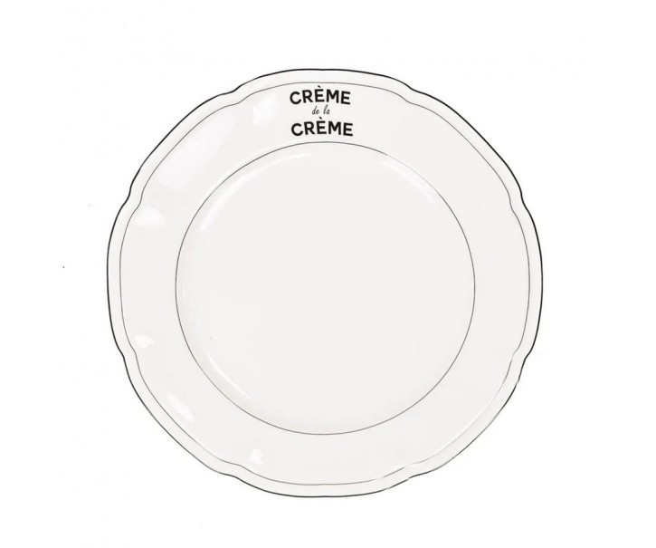 Krémový porcelánový jídelní talíř Crème de la Crème - Ø 26*1,5 cm Housevitamin