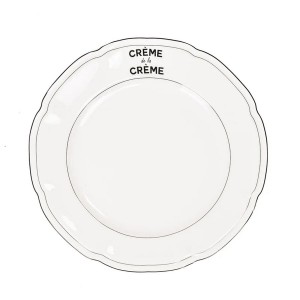 Krémový porcelánový jídelní talíř Crème de la Crème - Ø 26*1,5 cm