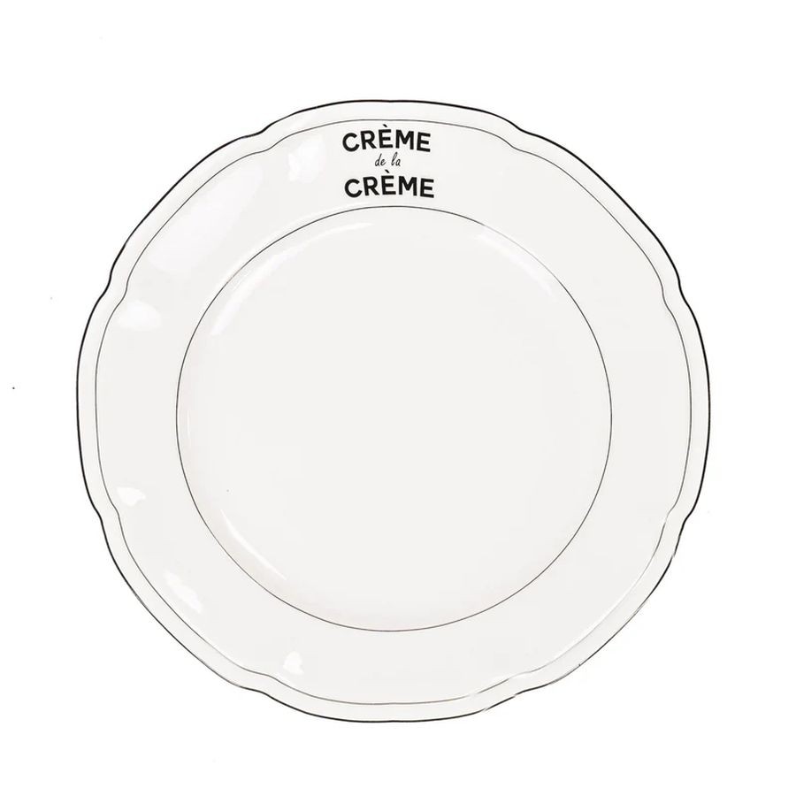 Krémový porcelánový jídelní talíř Crème de la Crème - Ø 26*1,5 cm