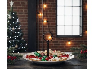 Krémový porcelánový etažér talíř Crème de la Crème - Ø 20*12 cm