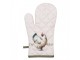 Béžová chňapka - rukavice se slepičkami Barnyard Chicken - 18*30 cm Clayre & Eef