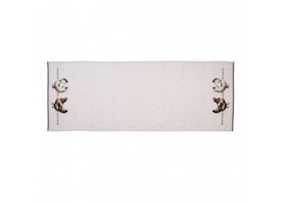 Béžový bavlněný běhoun se slepičkami Barnyard Chicken - 50*140 cm