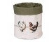 Béžový košík na pečivo se slepičkami Barnyard Chicken - Ø 15*16 cm Clayre & Eef