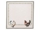 6ks béžový ubrousek se slepičkami Barnyard Chicken - 40*40 cm Clayre & Eef
