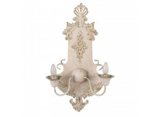 Béžová antik nástěnná kovová lampa Anelli - 40*18*70 cm E14/ 2*25W