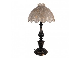 Šedo-černá antik kovová lampa Camille - Ø 41*75 cm E27/ 1*60W