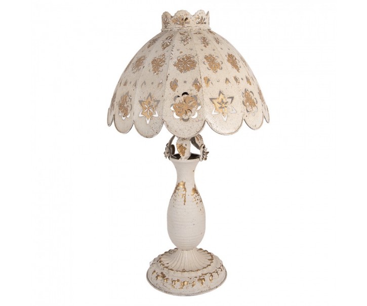 Béžová antik kovová lampa Camille - Ø 41*69 cm E27/ma* 1*60W Clayre & Eef