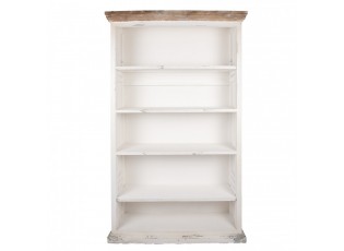 Bílá antik dřevěná knihovna Christiane - 116*36*195 cm