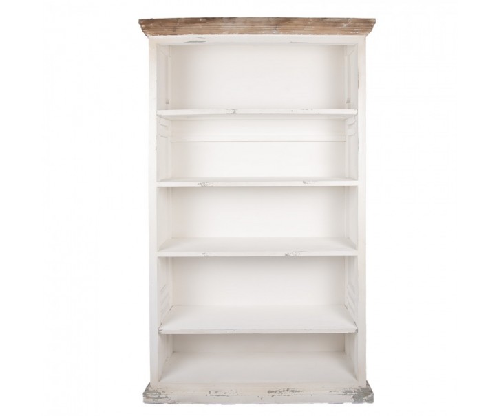 Bílá antik dřevěná knoihovna Christiane - 116*36*195 cm Clayre & Eef