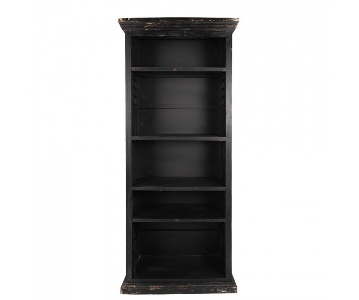 Černá antik dřevěná knihovna Christiane - 80*36*195 cm Clayre & Eef