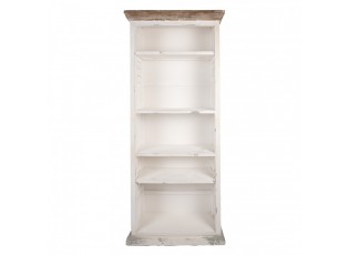 Bílá antik dřevěná knihovna Christiane - 80*36*195 cm